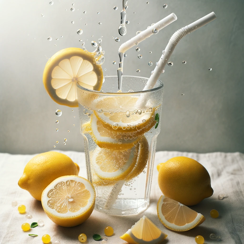 Acqua Aromatizzata con Fette di Limone